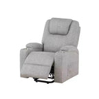 Divano reclinabile elettrico Evander in ciniglia grigio chiaro Acme Furniture