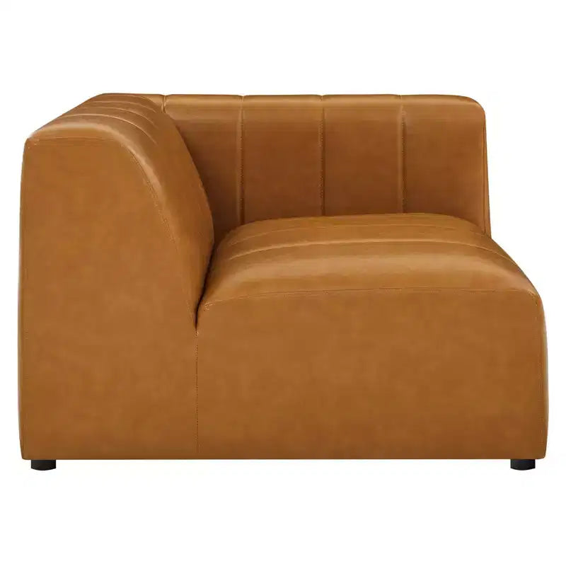 Divano Sezionale Modway Bartlett 8 Pezzi in Pelle Vegana, Color Sabbia: Moderno a U, Nessun Montaggio Richiesto