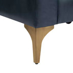 Sedia Serta Fuller in pelle vegana blu navy