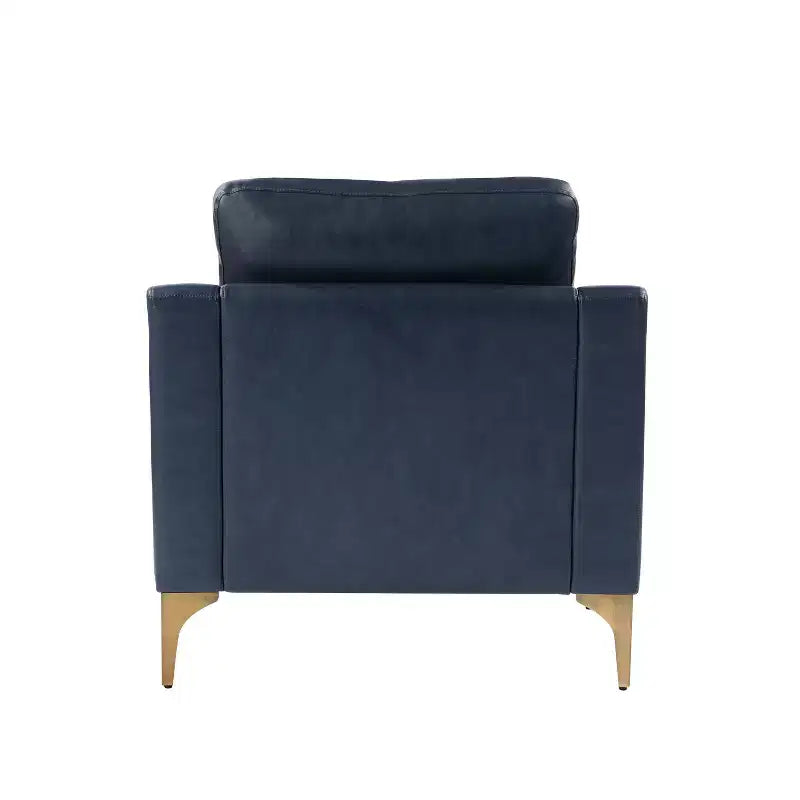 Sedia Serta Fuller in pelle vegana blu navy