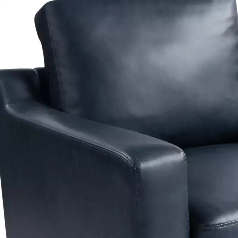 Sedia Serta Fuller in pelle vegana blu navy