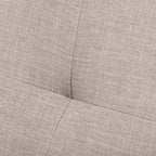 Bianca Divanetto Moderno Mid-Century in Legno di Noce e Tessuto con Trapuntatura a 2 Posti Grigio Chiaro - Baxton Studio: Struttura in Legno di Hevea, Rivestimento in Poliestere