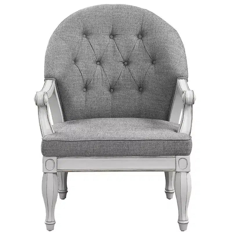 Poltrona Florian da 31": capitonné, rivestimento in cotone, nessun montaggio richiesto - Acme Furniture