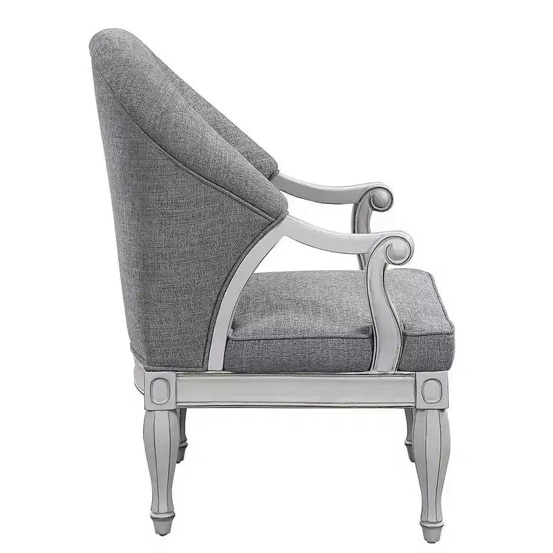 Poltrona Florian da 31": capitonné, rivestimento in cotone, nessun montaggio richiesto - Acme Furniture