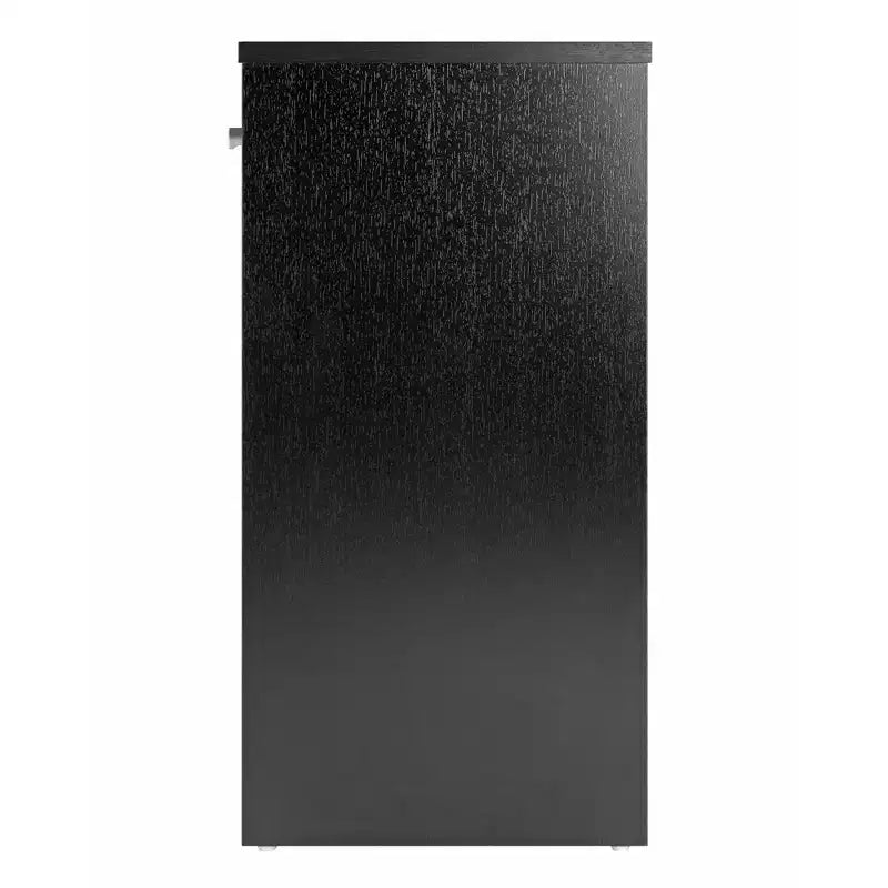Comodino Squamish con 1 cassetto - Nero - Winsome: Comodino in legno composito, finitura laccata, ripiano contenitore