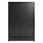 Comodino Squamish con 1 cassetto - Nero - Winsome: Comodino in legno composito, finitura laccata, ripiano contenitore
