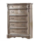 Cassettiera Northville 42" Anticato Argento - Acme Furniture: 5 cassetti, legno, guide metalliche, nessun assemblaggio richiesto