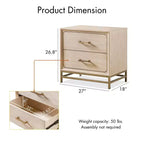 HOMES: Inside + Out Set Comodino e Cassettiera 3 pz Neovesi Wood Quercia Boho