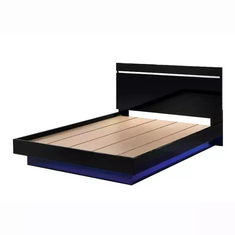 Set Camera da Letto Cavatao Eastern King 5 pz con Luci LED Nero/Cromato - miBasics: Mobili Moderni, Dettagli Cromati
