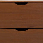 Cassettiera a 6 cassetti Powell Pensy in legno massiccio, stile Mid-Century Modern, noce: Mobile contenitore per camera da letto, struttura in pino, guide in metallo