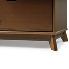 Cassettiera a 6 cassetti Powell Pensy in legno massiccio, stile Mid-Century Modern, noce: Mobile contenitore per camera da letto, struttura in pino, guide in metallo