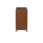 Cassettiera a 6 cassetti Powell Pensy in legno massiccio, stile Mid-Century Modern, noce: Mobile contenitore per camera da letto, struttura in pino, guide in metallo