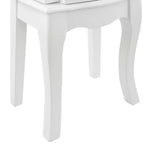 Muriel Mobile Portagioie Moderno in Legno Massello con 4 Cassetti Foderati e 3 Scomparti con Coperchio a Ribalta Finitura Bianca - Powell