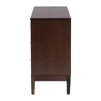Cassettiera Baxton Studio Nikolai in tessuto e legno a 6 cassetti beige/marrone wengé