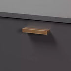 Mobiletto Kelson Wood a 3 ante grigio scuro/oro - Baxton Studio: Organizer da ingresso con 4 ripiani