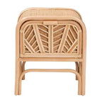 Bali & Pari Carabella Comodino a 1 cassetto in rattan naturale: Artigianale, Design Bohemien, Conservazione Sicura
