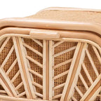Bali & Pari Carabella Comodino a 1 cassetto in rattan naturale: Artigianale, Design Bohemien, Conservazione Sicura