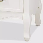 Cassettiera 4 cassetti Amalie Bianco/Rovere - Baxton Studio: Stile provenzale, Maniglie in ottone, Completamente assemblato