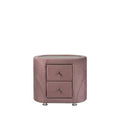 29" Salonia Nightstand Pink Velvet - Acme Furniture: Wood Composite, No Assembly, Meets Safety Standards