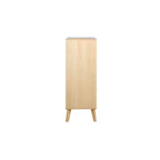 Cassettiera a 5 cassetti in legno e rattan stile bohémien colore naturale Chancery - Powell