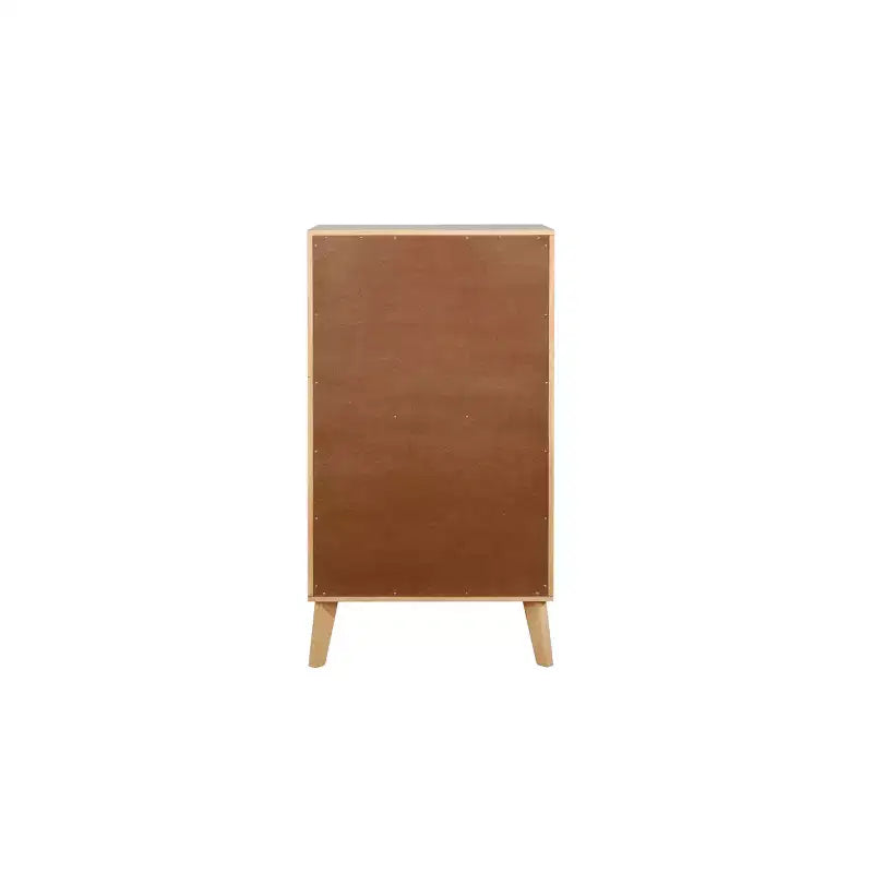 Cassettiera a 5 cassetti in legno e rattan stile bohémien colore naturale Chancery - Powell