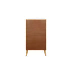 Cassettiera a 5 cassetti in legno e rattan stile bohémien colore naturale Chancery - Powell