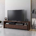 Mobile TV Techni Mobili per TV fino a 70" Marrone - Hickory: Consolle Moderna con Ripiani, Finitura Opaca