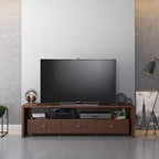 Mobile TV Techni Mobili per TV fino a 70" Marrone - Hickory: Consolle Moderna con Ripiani, Finitura Opaca