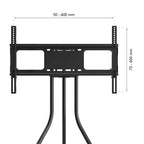 Supporto TV AVF Tiga Tripod Combi per TV fino a 65": Girevole, VESA 600x400, Gestione cavi, Altezza 49,6"