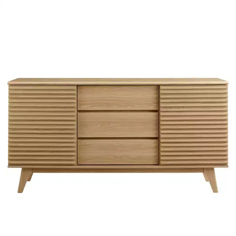 Credenza o tavolo da buffet Render da 63" o supporto TV - Quercia - Modway: Mobile contenitore multimediale di metà secolo