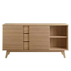 Credenza o tavolo da buffet Render da 63" o supporto TV - Quercia - Modway: Mobile contenitore multimediale di metà secolo