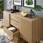 Credenza o tavolo da buffet Render da 63" o supporto TV - Quercia - Modway: Mobile contenitore multimediale di metà secolo