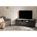Mobile TV South Shore Hype per TV fino a 75", rovere grigio/finto marmo di Carrara: Truciolare laminato, Ripiani portaoggetti