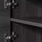 Mobile TV South Shore Hype per TV fino a 75", rovere grigio/finto marmo di Carrara: Truciolare laminato, Ripiani portaoggetti