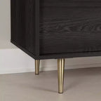 Mobile TV South Shore Hype per TV fino a 75", rovere grigio/finto marmo di Carrara: Truciolare laminato, Ripiani portaoggetti
