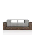 Lums TV Stand for TVs up to 80" Cement/Reclaimed Oak - miBasics: Industrial Media Console with Storage