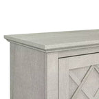 Mobile porta TV da 198 cm in stile rustico per TV fino a 80" con camino elettrico bianco sporco - Festivo