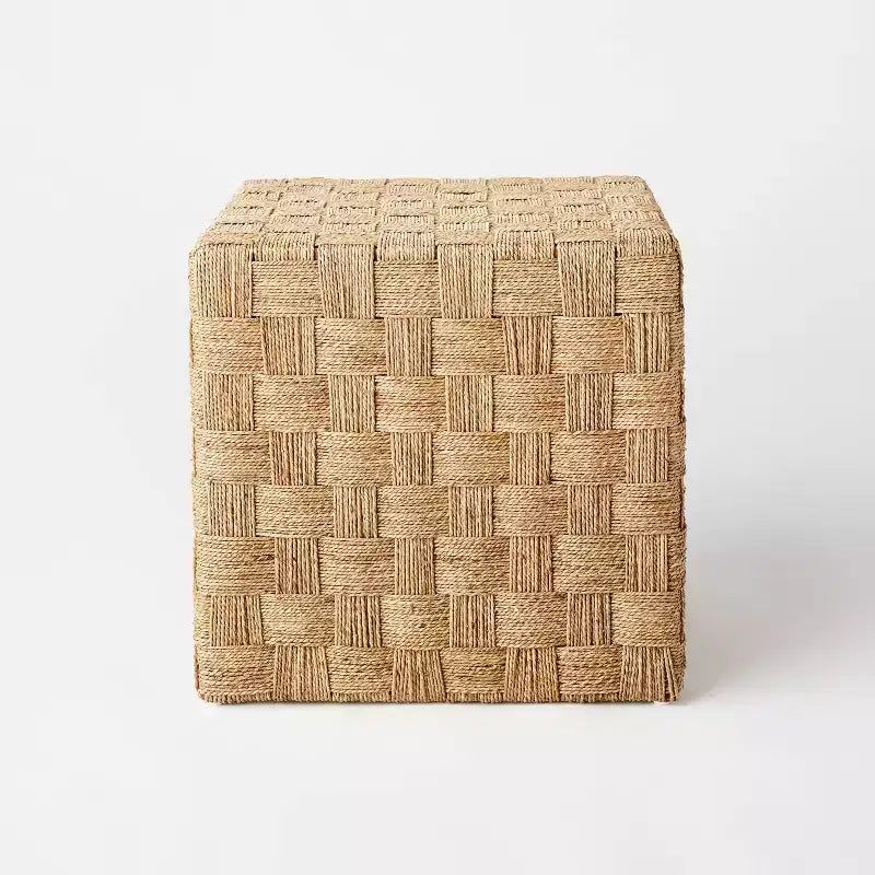 Lynwood Cubo in vimini a scacchiera Naturals - Threshold™ disegnato con Studio McGee