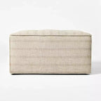 Pouf/ottoman trapuntato color cuoio - Threshold™ con Studio McGee