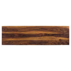 Panca Cubo 60" in Legno Massello di Sheesham - Timbergirl: Marrone Rustico, Struttura in Ferro, 3 Posti, Contenitore, Capacità 136 kg