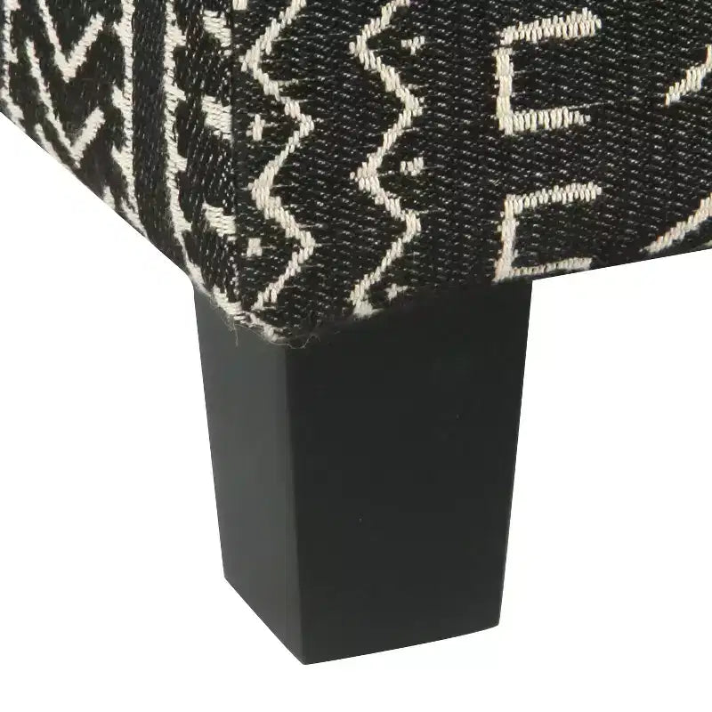 Pouf contenitore quadrato con coperchio rimovibile Onyx - HomePop: Imbottito, Forma rettangolare