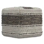 Pouf quadrato Heyfield marrone terra - WyndenHall