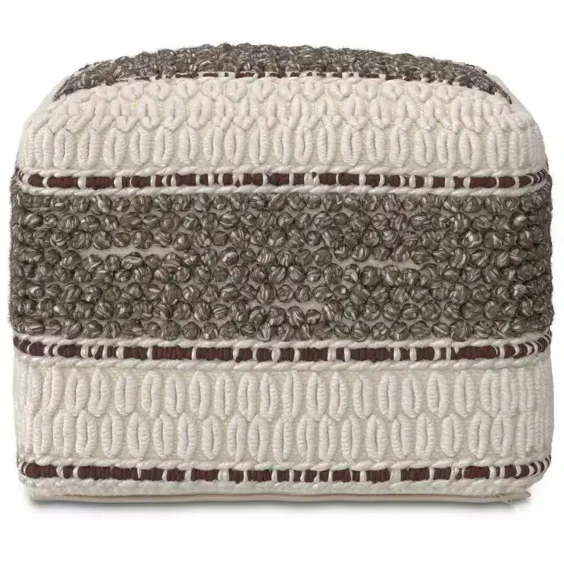 Pouf quadrato Heyfield marrone terra - WyndenHall