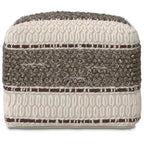 Pouf quadrato Heyfield marrone terra - WyndenHall