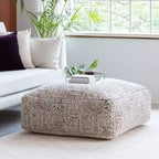 Escondido Ottoman Gray/Ivory - Anji Mountain