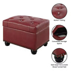 Breighton Home Designs4Comfort Pouf contenitore 5th Avenue: Coperchio incernierato, seduta in similpelle
