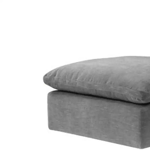 Pouf e Panchina Naveen da 37" in Lino Grigio - Acme Furniture