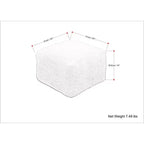 WyndenHall Lyanna Pouf Quadrato Avorio
