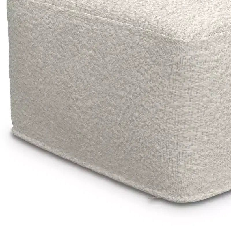 WyndenHall Lyanna Pouf Quadrato Avorio