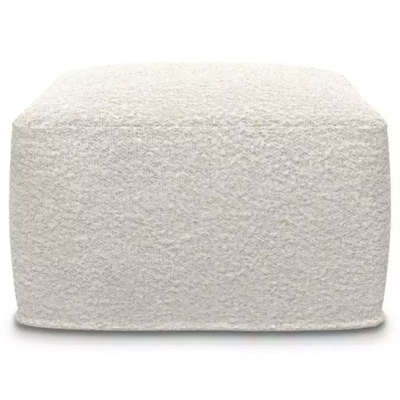 WyndenHall Lyanna Pouf Quadrato Avorio
